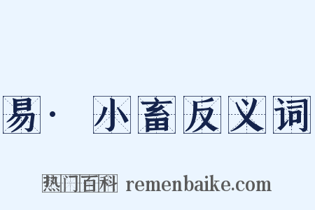 易·小畜反义词是什么意思的图片